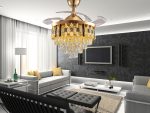 Smart Modern Ceiling Fan #1952 – 42" LED Fan, Remote Control, Reversible BLDC Motor, 36W*2 LED, AC 110V Intelligent Ceiling Fan