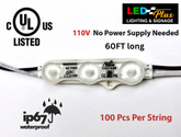 1.5W LED Module, 120V,NO Power Supply needed, Colors: Cool White, Green, Red, Blue, Warm White, Sign Lighting