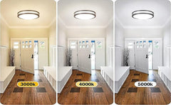 16" LED Flush Mount Ceiling Light, 25W, 1750 Lumens, 3CCT Selectable, Brushed Nickel Finish, ETL Listed