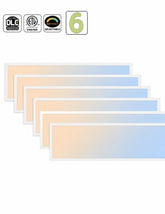 1×4 LED Flat Panel Light, 18W/28W/38W Selectable, 3CCT Tunable, ETL DLC Listed for Offices & Retail (6pack)