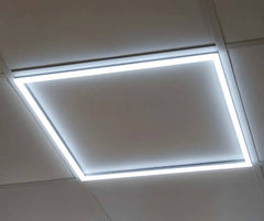 (6 Pack) 2x2ft-LED Edge Lit (T Bar) Grid Light for Recessed Drop Ceilings-20W/30W/40W-Color Selectable 3000K/3500K/4000K/5000K/6500K-0~10V Dimmable
