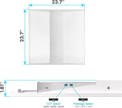 (4pack) 2x2FT LED Troffer Panel | 20W/25W/30W/35W/40W Power Adjustable | 5CCT Color Selectable Drop Ceiling Light
