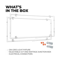 (4pack) 2x4ft-LED Edge Light (T Bar) for Recessed Drop Ceilings-40W/50W/60W-Color Selectable 3000K/3500K/4000K/5000K/6500K-120-277V-Dimmable