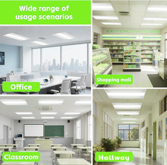 (4Pack) 2x4FT 30W/40W/50W/60W/72W LED Troffer Panel Light | 5CCT Selectable | Drop Ceiling Fixture 35K-65K