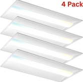 (4Pack) 2x4FT 30W/40W/50W/60W/72W LED Troffer Panel Light | 5CCT Selectable | Drop Ceiling Fixture 35K-65K