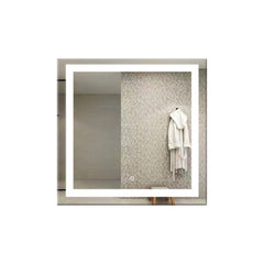 30"x30" LED Mirror Light, Dimmable Wall-Mounted Vanity Mirror