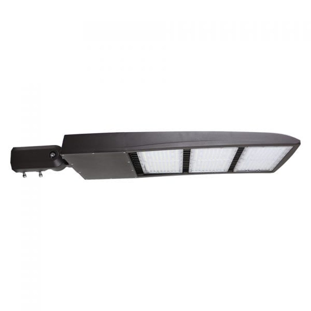 450W Led Shoebox Street Light with Photocell (AM Bracket Built-in) Parking Lot Pole Light/5700K/ UL DLC LISTED Super LED Plus