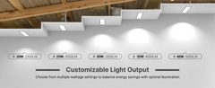 4ft LED Recessed Linear Light, 40/35/30/25/20W, Selectable Wattage & CCT