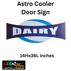 Astro Cooler Door Signs 14x36in