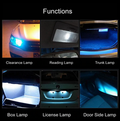 2PCS T10 LED Car Dome Lights – 12V DC Super Bright 5050 SMD, White 194 168 W5W Bulbs for Parking, Clearance, Auto Interior