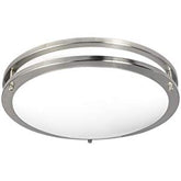 14" LED Flush Mount Ceiling Light, 20W, 1400 Lumens, 3CCT Selectable, Brushed Nickel Finish, ETL Listed
