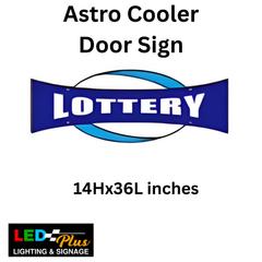 Astro Cooler Door Signs 14x36in