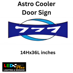Astro Cooler Door Signs 14x36in