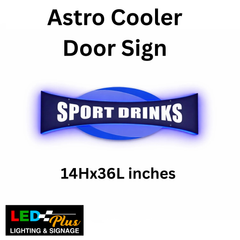 Astro Cooler Door Signs 14x36in