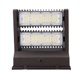 80W LED Rotatable Wall Pack Light – Brown Housing, 5000K Daylight, AC 120-277V | Model WPB-80W-120V-50K-V2