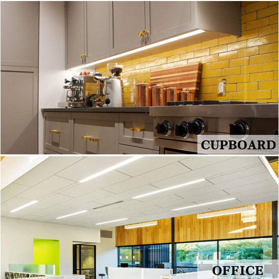 T5 Integrated LED Tube Light | 4ft 22W Fixture | Clear Lens Strip Lighting
