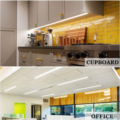 T5 Integrated LED Tube Light | 5ft 32W Fixture | Clear Lens Strip Light