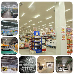 60W T5 Integrated LED Tube Light, 8FT, Stripy Cover, Plug-and-Play Fixture