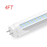 24W T8 4FT LED Tube Light – Clear/Frosted Lens, 6500K Daylight, Ballast Bypass, ETL Listed