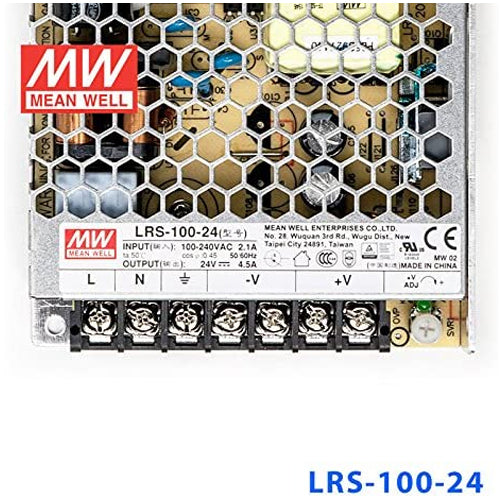 Meanwell 100W 24V Indoor Power Supply | LRS Series LED Driver | Reliable Output
