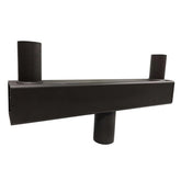 Tenon Adaptor 4" Bullhorn, Round Pole Mount for 2 Light Fixtures, Outdoor Use