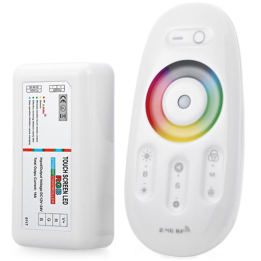 RGB LED Strip RF Controller | Touch Screen Remote | Wireless Light Dimmer Control