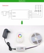 RGB LED Strip RF Controller | Touch Screen Remote | Wireless Light Dimmer Control