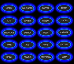 Cooler Door signs 1x2ft