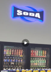 Astro Cooler Door Signs 14x36in