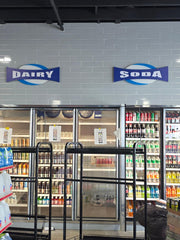 Astro Cooler Door Signs 14x36in