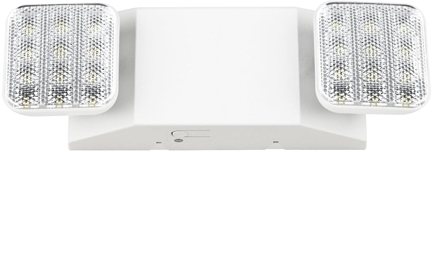 LED Emergency Light-Two Adjustable Heads-Battery Backup-White Housing Super LED Plus