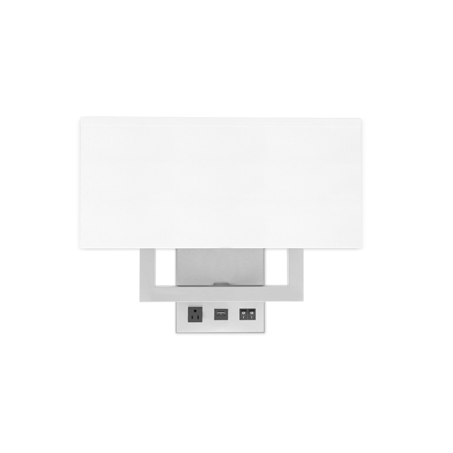 Double Wall Sconce for Double Bed-Hotel- 13W Acrylic Shade Led Plus