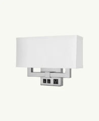 Double Wall Sconce for Double Bed-Hotel- 13W Acrylic Shade Led Plus