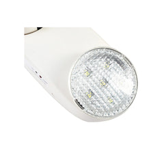 Bug Eye Two Adjustable Heads-Battery Backup-White Housing |Twin Head LED Emergency Light | Exit Sign Lighting Fixture