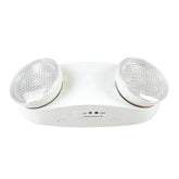 Two Adjustable Heads-Battery Backup-White Housing |Twin Head LED Emergency Light | Exit Sign Lighting Fixture