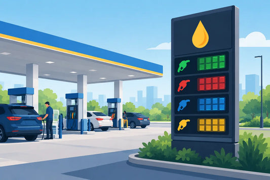 Digital Gas Price Signs Built for Busy Stations