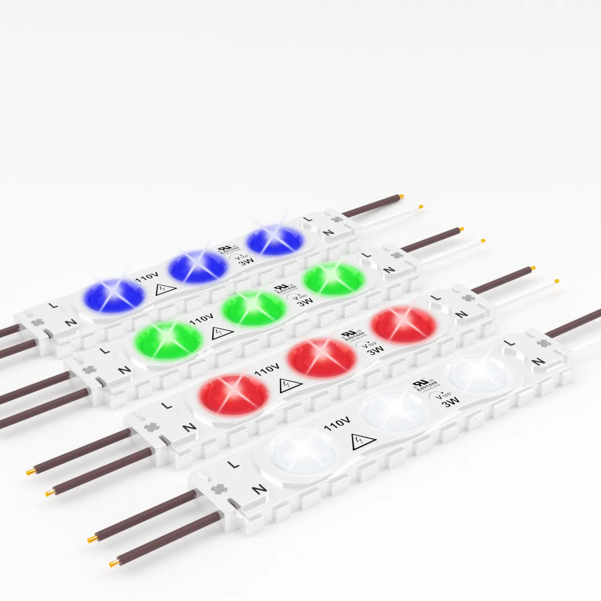 3W LED Module, 120V, Cool White, Warm White, Red, Green, Blue, Purple Options, Sign Lighting Module