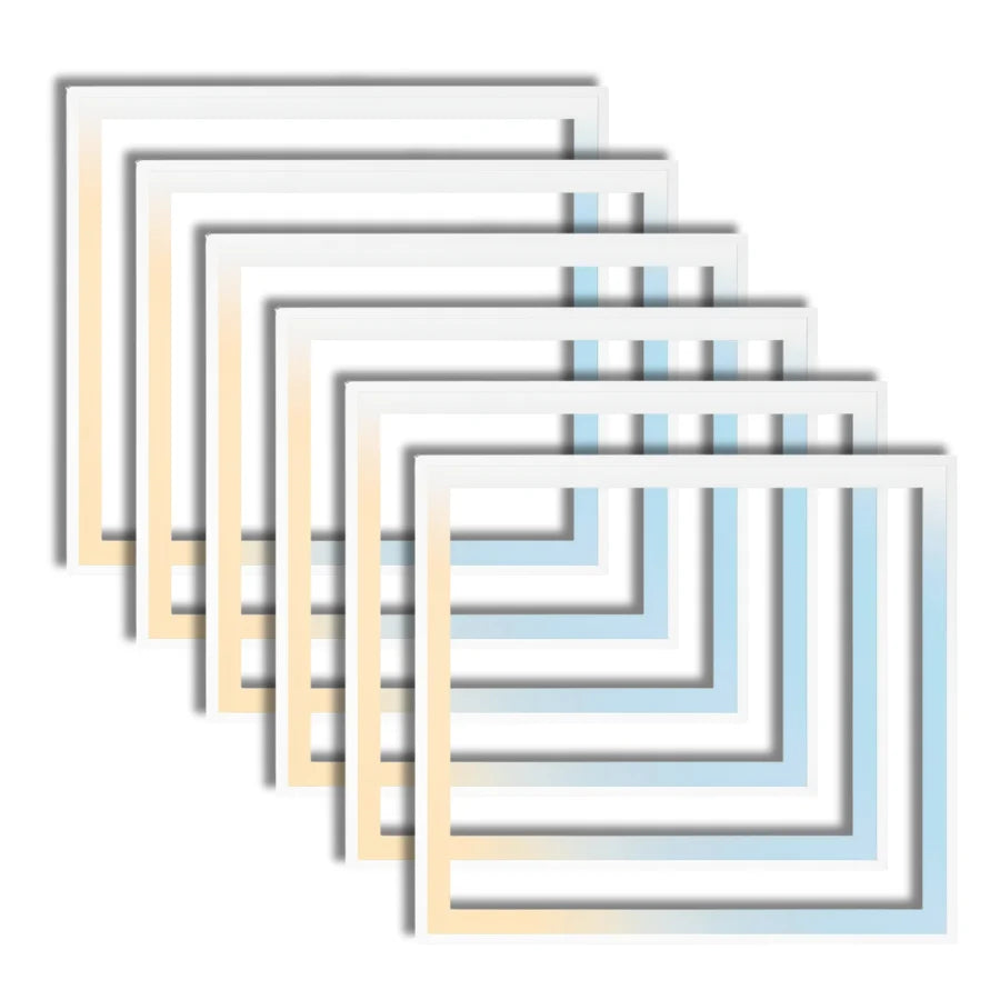 (6 Pack) 2x2ft-LED Edge Lit (T Bar) Grid Light for Recessed Drop Ceilings-20W/30W/40W-Color Selectable 3000K/3500K/4000K/5000K/6500K-0~10V Dimmable