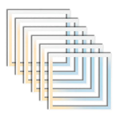 (6 Pack) 2x2ft-LED Edge Lit (T Bar) Grid Light for Recessed Drop Ceilings-20W/30W/40W-Color Selectable 3000K/3500K/4000K/5000K/6500K-0~10V Dimmable