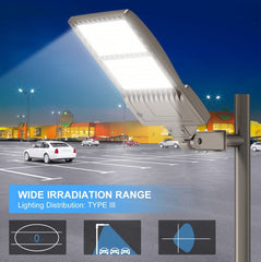 400/320/240W LED Shoebox/Pole Light AC 277-480V CCT 4.5/5/5700K (High Voltage) with Slip Fitter Mount & Photocell