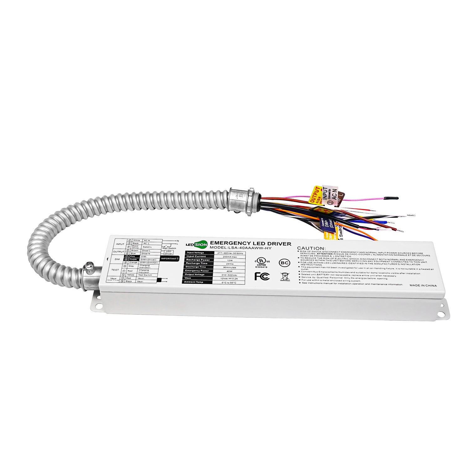 40W Backup Battery Driver – AC 277-480V Input | LSA-40AAAWW-HY
