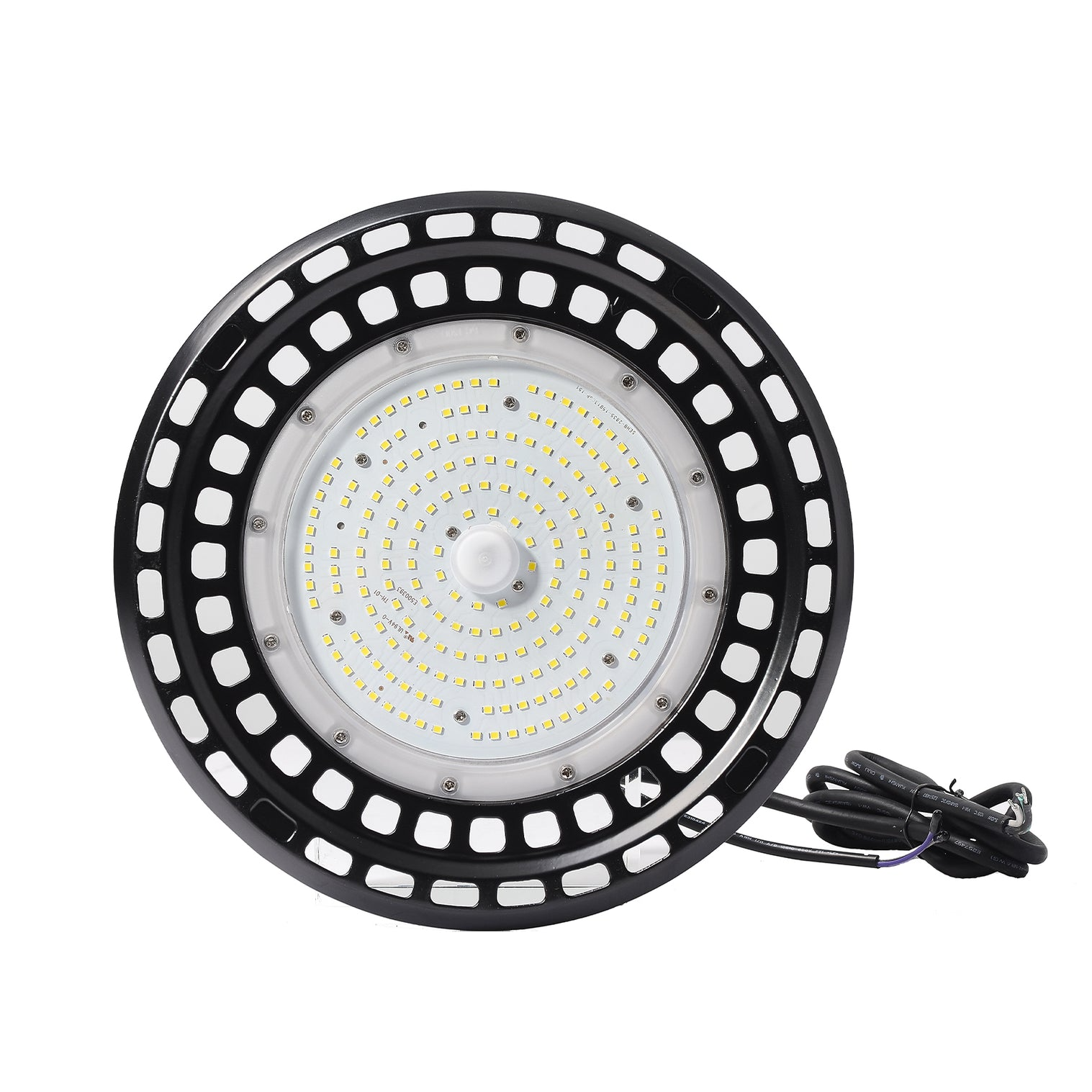 200W LED UFO High Bay Light, 5000K, AC 277-480V, Black Housing, Commercial Industrial Lighting