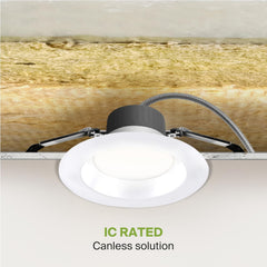 LED Recessed Commercial Downlight, 6/8 Inch, Selectable Watts, 5CCT Selectable, ETL Listed, Ceiling Light Fixture