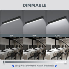 4FT Linear Light BAR with Remote,45W,3000K to 6000K,4 Packs,Black Led Plus