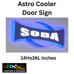 Astro Cooler Door Signs 14x36in