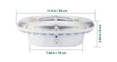 40/60/80W LED Circular Canopy Light, 12” Diameter, 4/5/57K, 12000lm, AC120-277V, Commercial Outdoor Fixture