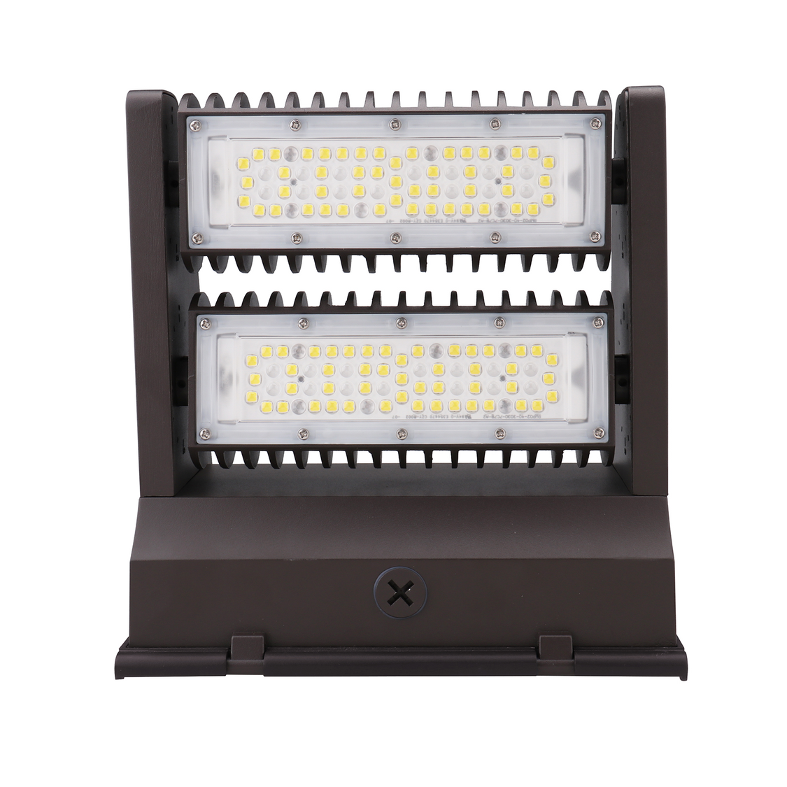 80W LED Rotatable Wall Pack Light – Brown Housing, 5000K Daylight, AC 120-277V | Model WPB-80W-120V-50K-V2