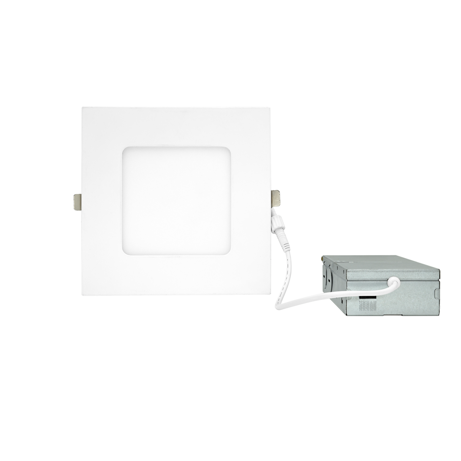 6-Inch Square LED Panel Downlight, 12W, 5CCT Selectable, Recessed Fixture | FD6-S3-12W-5CCT