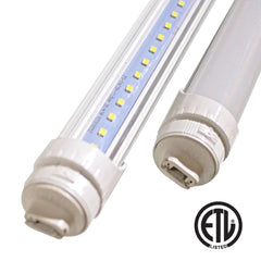 8ft 40W LED Tube - R17D Base - Frosted / Clear –Box of 20 (ETL Certified)
