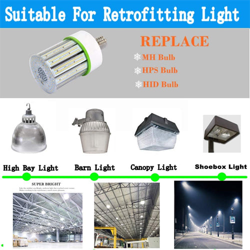 60W LED Corn Light Bulb – 5700K E26 Base Retrofit – High Lumen Output